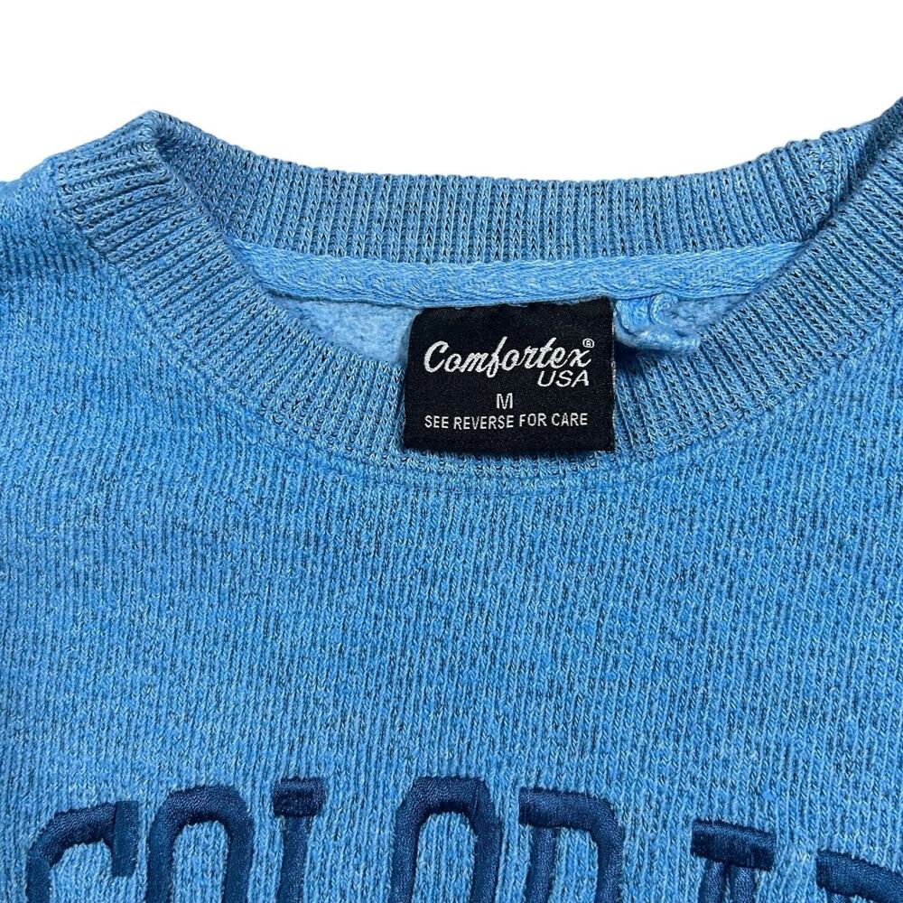 Comfortex Blue Tight-Knit Crew Neck Pullover Sweater Men's Size M Long Sleeve - Picture 4 of 8